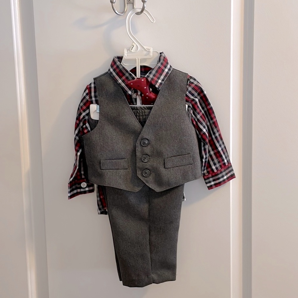 NAUTICA BABY 3-6M Shirt, Vest, Pants & Tie